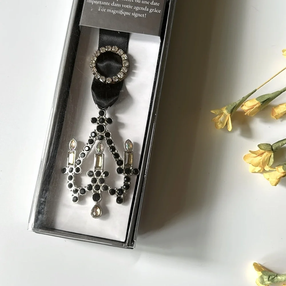 Pier 1 Chandelier Ribbon Bookmark Black